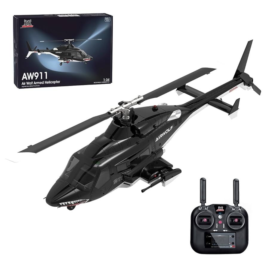 Amazon.co.jp: mbbTEfs WOLFBUSH AW-911 Airwolf 1/34 スケール